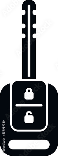 Ride car key icon simple vector. Vehicle button. Unlock mobile