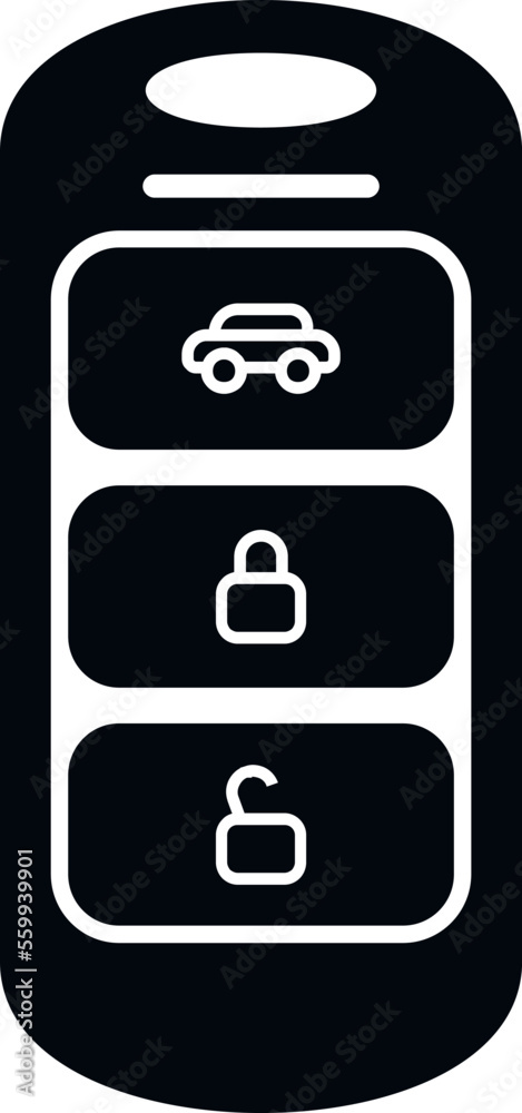 Digital car key icon simple vector. Smart remote button. Mobile business Digital car key icon simple vector. Smart remote button. Mobile business