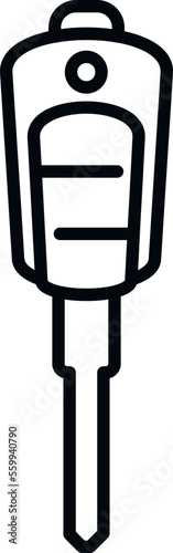 Digital car key icon outline vector. Smart remote. Vehicle lock