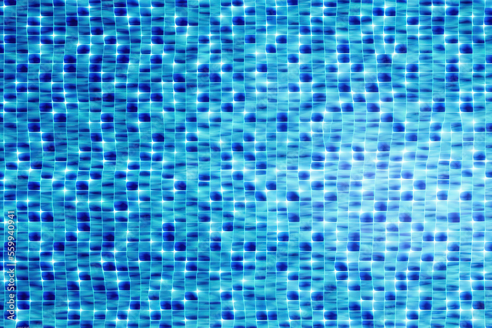 Swimming pool backdrop with blue ripples. Generative AI Swimming pool backdrop with blue ripples. Generative AI
