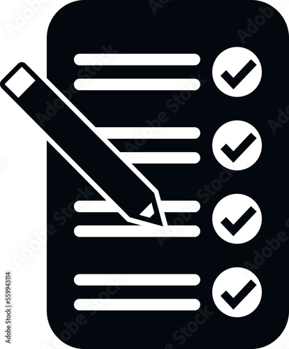 Task done icon simple vector. Event time. Board list