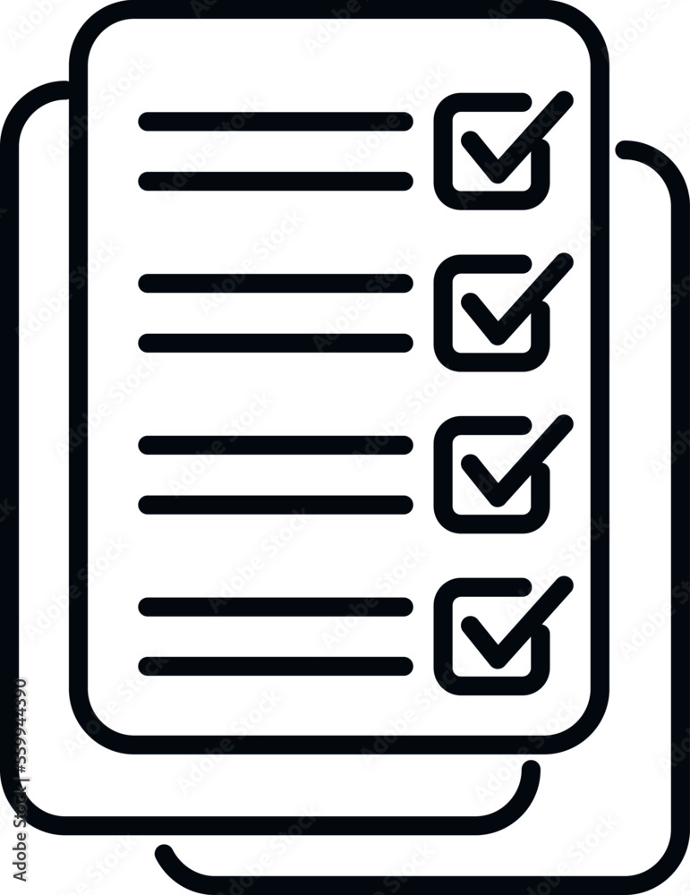 Done task schedule icon outline vector. Calendar event. Board list Done task schedule icon outline vector. Calendar event. Board list