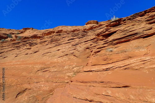 Sandstone rock formations in Waterhole Canyon  Arizona 