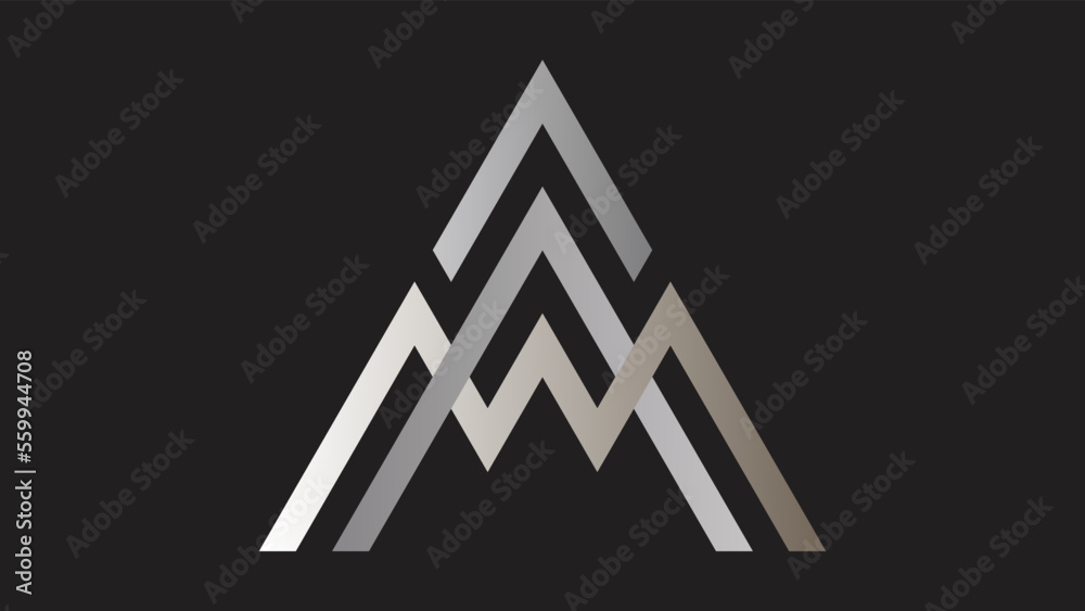 letter logo design on black background. MWA creative initials letter logo concept letter logo design on black background. MWA creative initials letter logo concept
