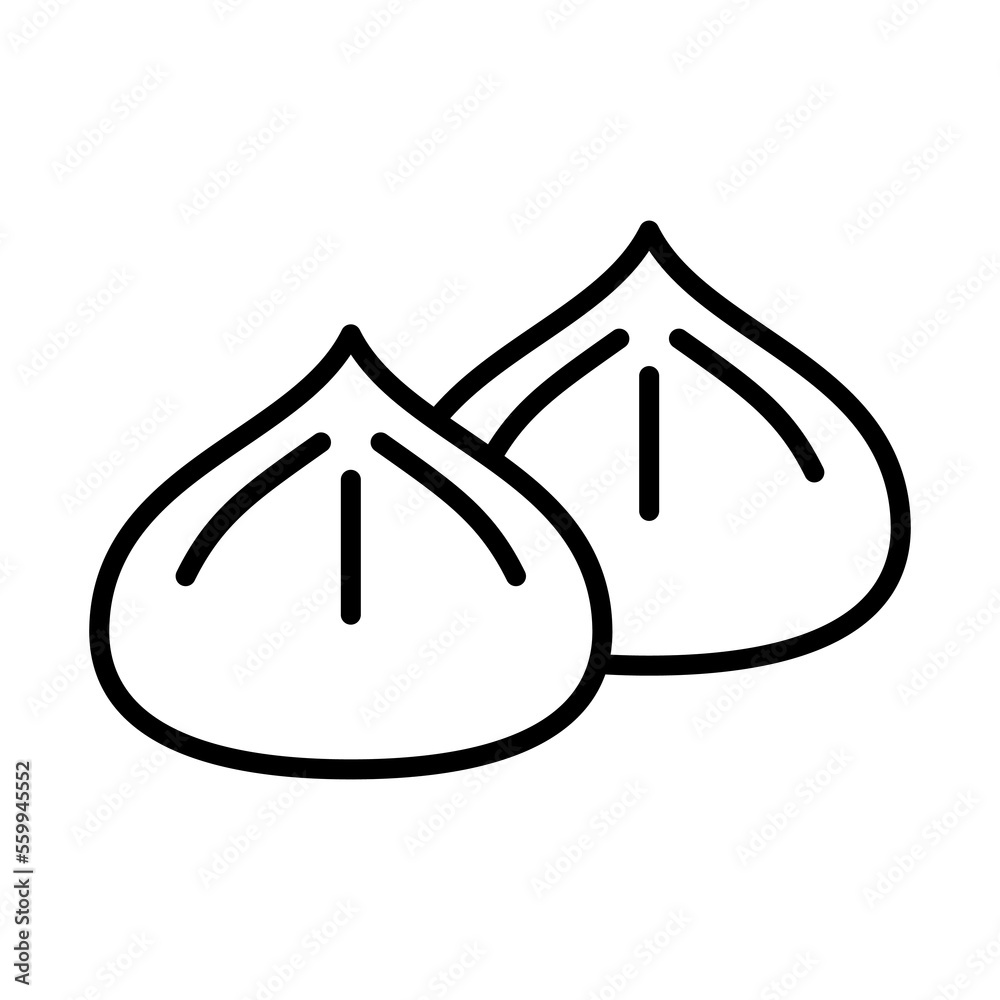 Dumpling Icon Logo Design Vector Template Illustration Sign And Symbol Pixels Perfect Dumpling Icon Logo Design Vector Template Illustration Sign And Symbol Pixels Perfect