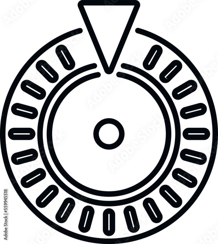 Cipher wheel icon outline vector. Data encryption. Lock code