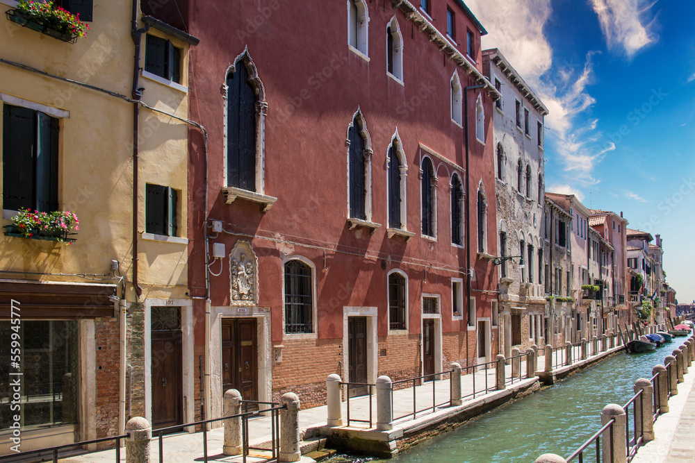 Beautiful view of one of the Venetian canals in Venice, Italy Beautiful view of one of the Venetian canals in Venice, Italy