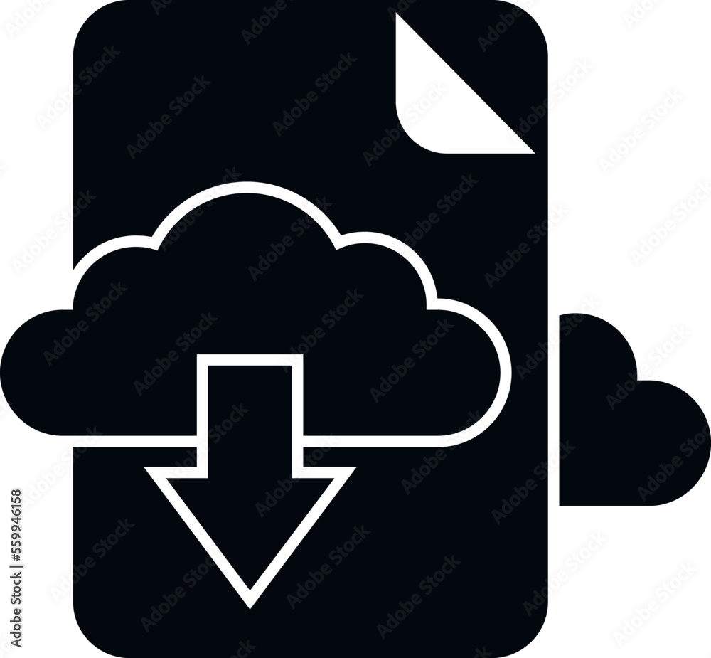Backup file icon simple vector. Data cloud. Server document Backup file icon simple vector. Data cloud. Server document