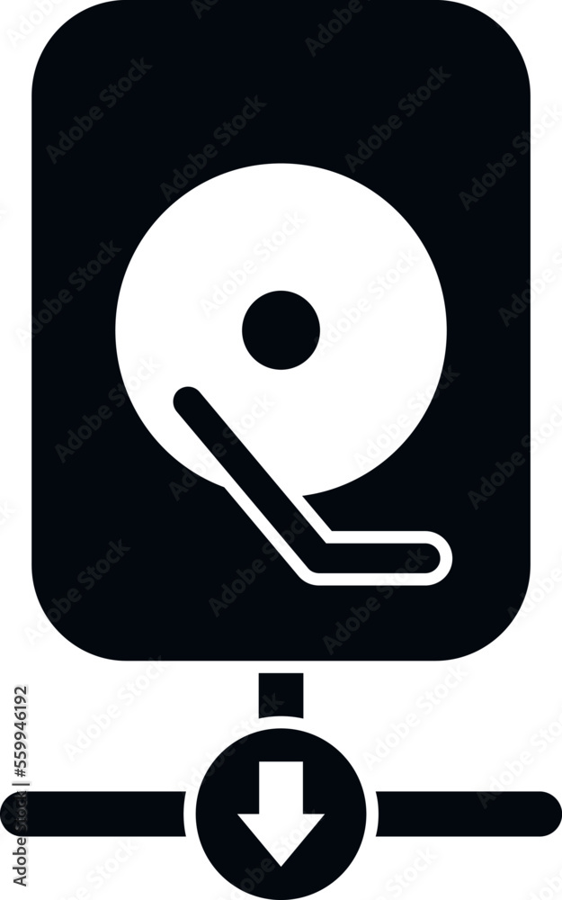 Hdd backup icon simple vector. Data cloud. Digital server Hdd backup icon simple vector. Data cloud. Digital server