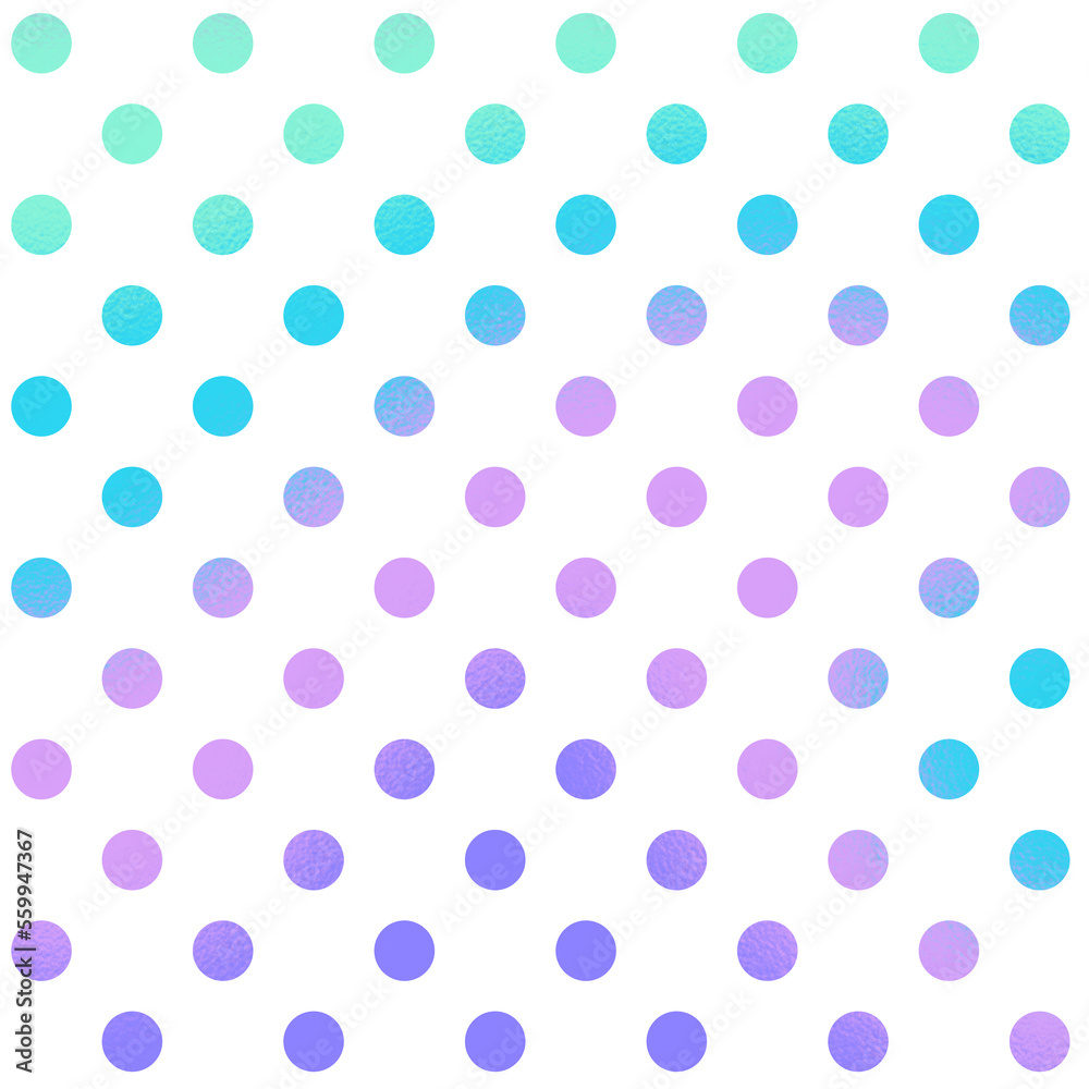 seamless Gradient Polka dot on white background. Polka dots background.Rainbow colors.