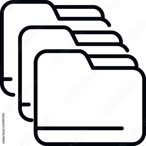 Folder backup icon outline vector. Data cloud. Digital file