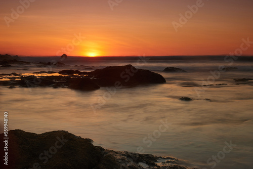 Atardecer en playa