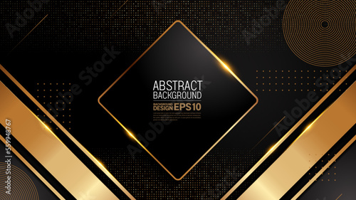 black luxury background geometric shape, overlap layer shadow gradients, corporate technology, business presentation or banner template design, texture elements