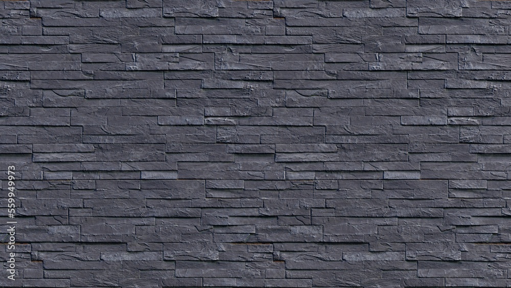 Obraz premium Black bricks slate texture background, slate stone wall texture, paving stone for floor or wall with dark style industrial or natural atmosphere