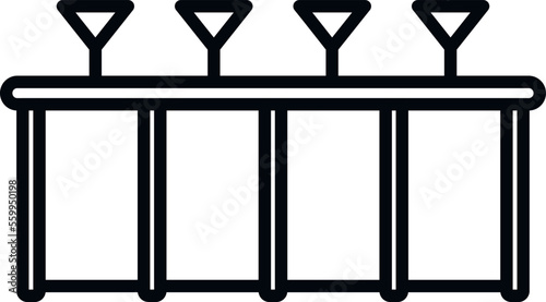 Pub bar icon outline vector. Counter table. Cafe beer