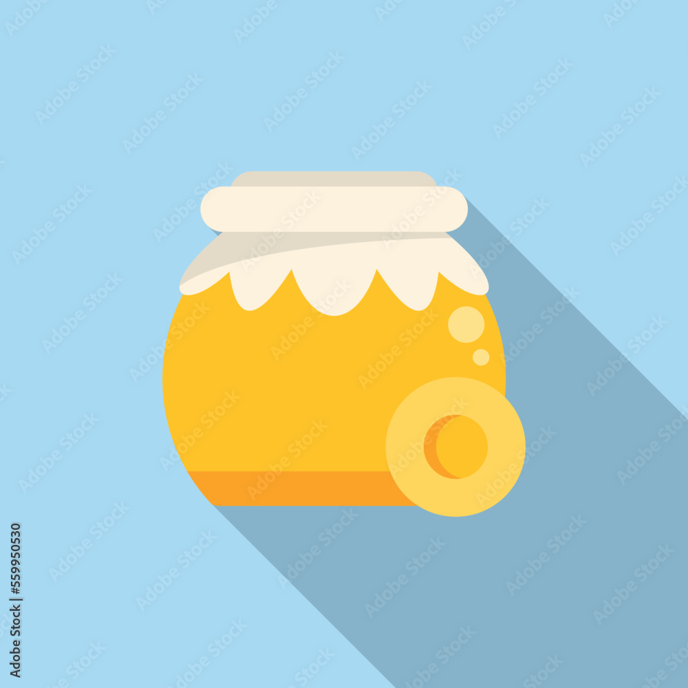 Honey drop icon flat vector. Candy cold. Medication cure Honey drop icon flat vector. Candy cold. Medication cure