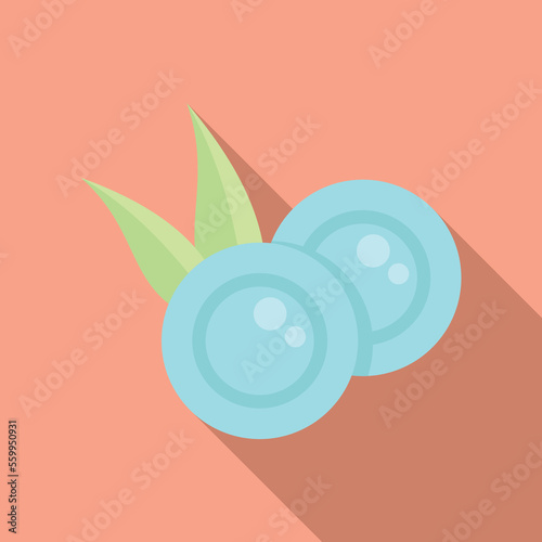 Bio drops icon flat vector. Sore remedy. Medication natural