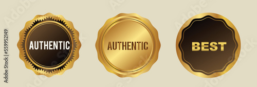 Golden Badge, Authentic, Best illustration	