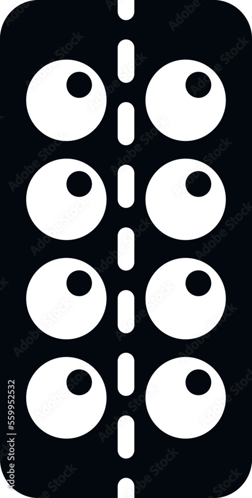 Fototapeta premium Drop blister icon simple vector. Cure fever. Medicine flu