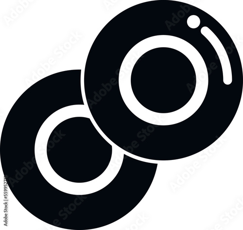 Orange cough drops icon simple vector. Cure spray. Sore remedy