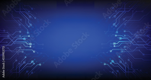 Abstract modern technology circuit board background. Blue business big digital data vector illustration.