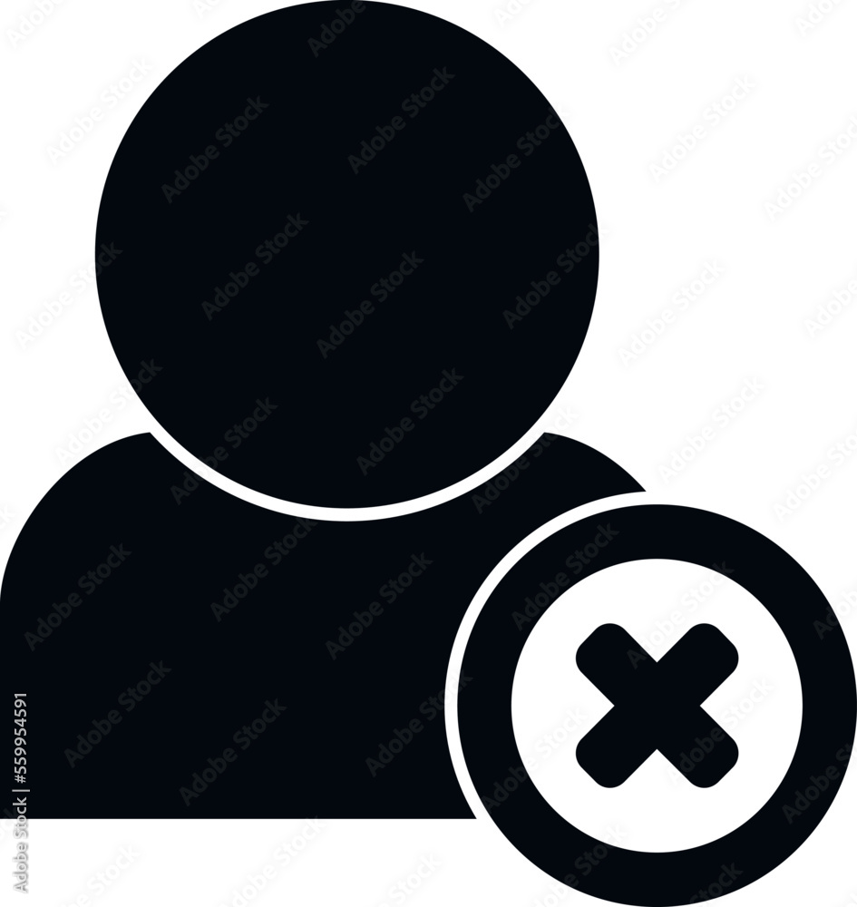 Social user delete icon simple vector. Sign file. Service people Social user delete icon simple vector. Sign file. Service people