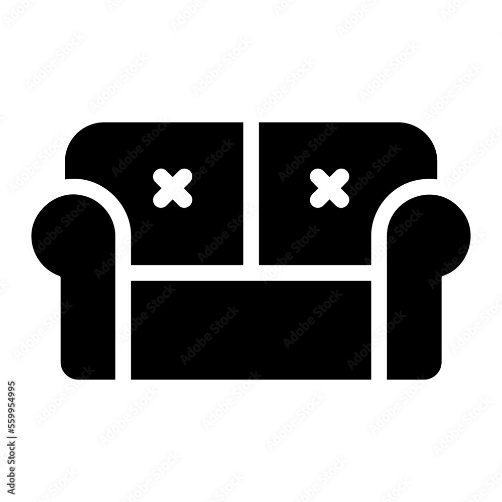 sofa glyph icon