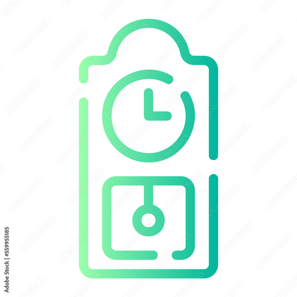 wall clock gradient icon wall clock gradient icon