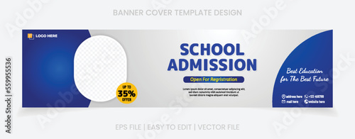 banner social media school admission banner design
