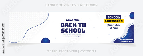 banner social media school admission banner design