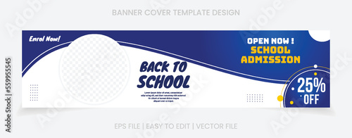 banner social media school admission banner design