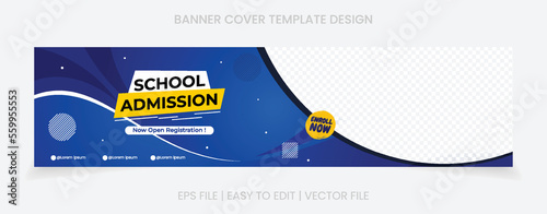 banner social media school admission banner design