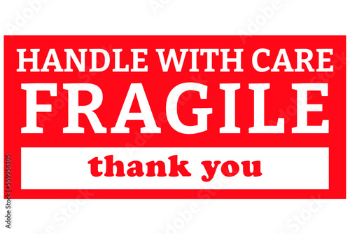 Shipping and storage labels fragile handle with care