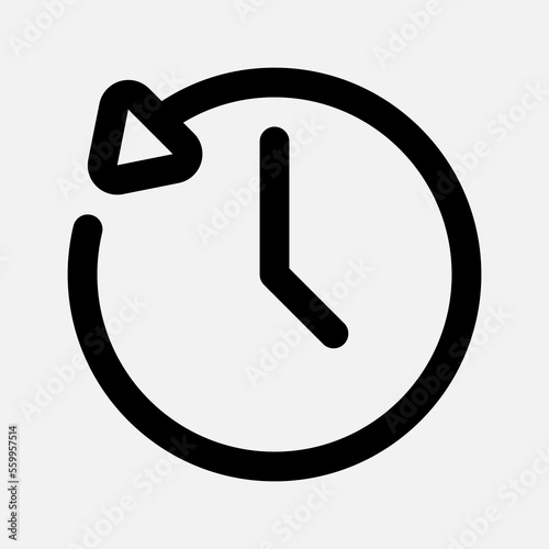 History icon in line style about multimedia, use for website mobile app presentation