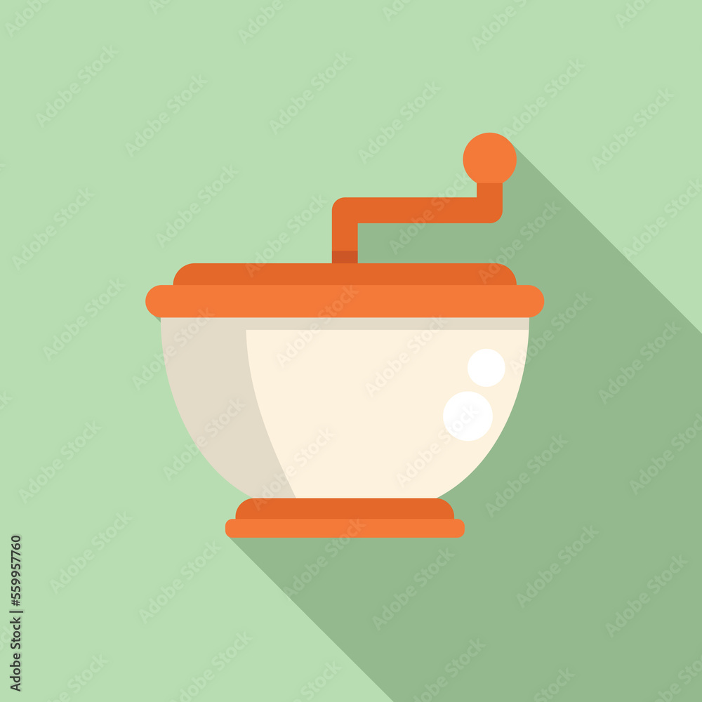 Bowl vegetable cutter icon flat vector. Cut hand. Cooking tool Bowl vegetable cutter icon flat vector. Cut hand. Cooking tool