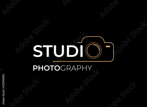 Logo template photography studio, photographer, photo. Company, brand, branding, corporate, identity, logotype. Clean and modern style