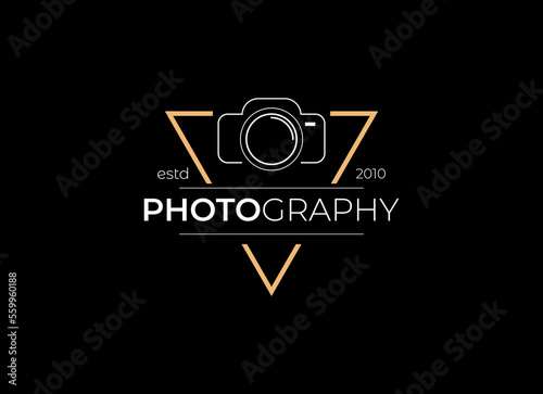 Logo template photography studio, photographer, photo. Company, brand, branding, corporate, identity, logotype. Clean and modern style