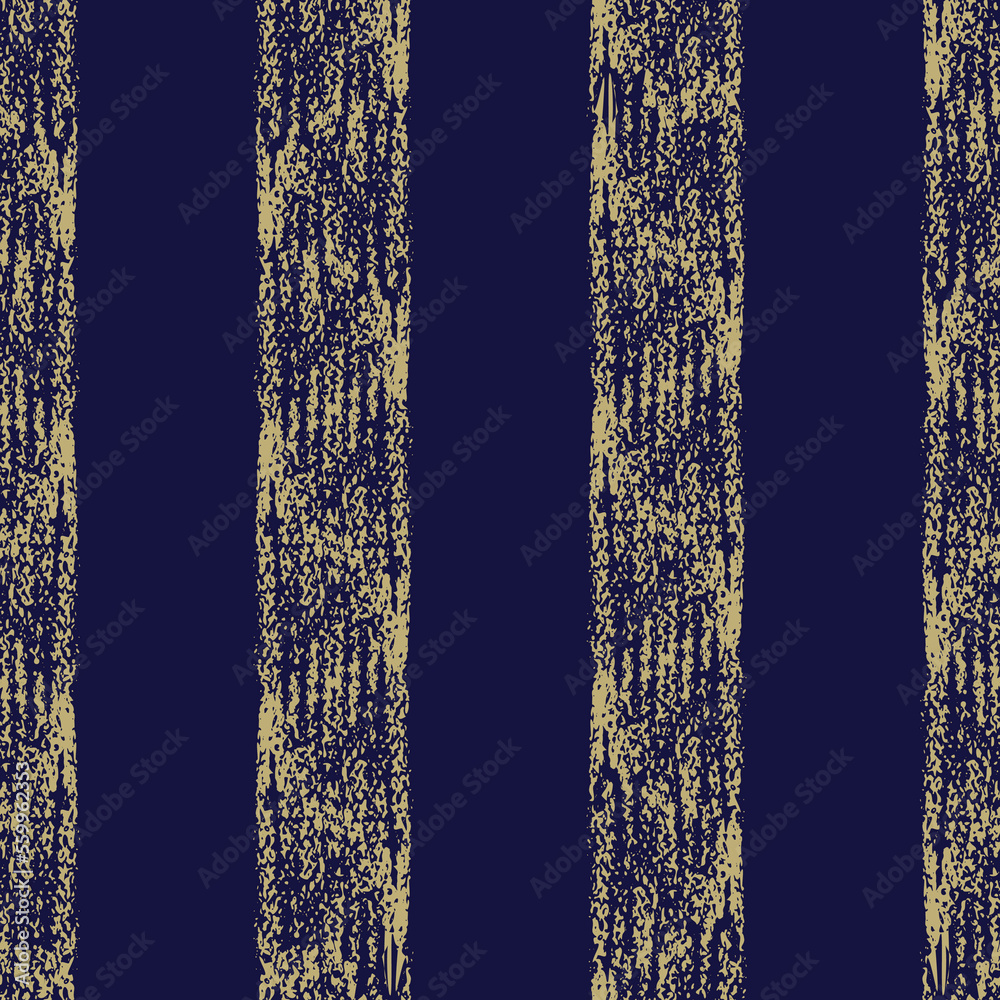 Brass tones crayon stripes seamless pattern print on dark blue background. Vector illustration. Perfect for textile, stationery, wallpaper, home interior projects. Surface pattern design. Brass tones crayon stripes seamless pattern print on dark blue background. Vector illustration. Perfect for textile, stationery, wallpaper, home interior projects. Surface pattern design.