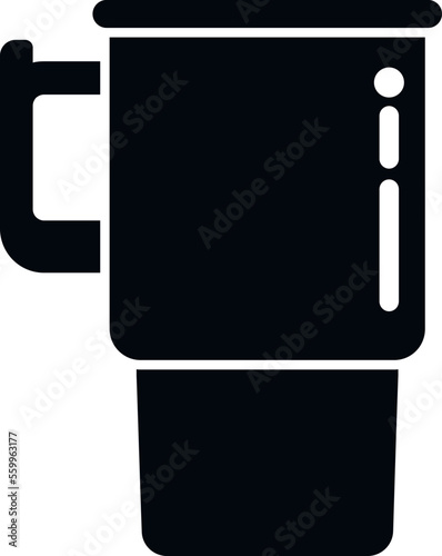 Reusable thermo cup icon simple vector. Coffee vacuum. Water thermal