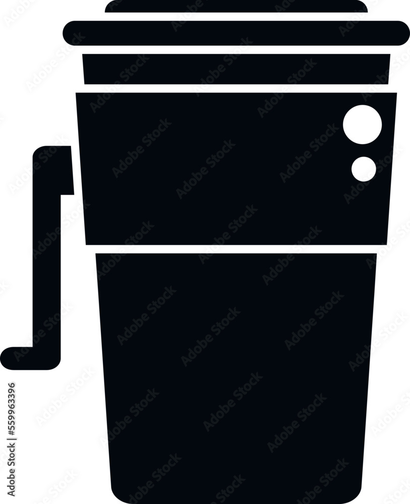 Drink thermo cup icon simple vector. Coffee mug. Travel flask Drink thermo cup icon simple vector. Coffee mug. Travel flask