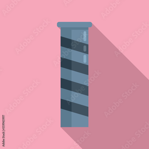 Fireplace chimney icon flat vector. Factory smoke. Sweep tower