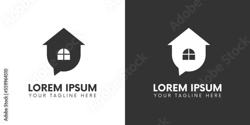 Abstract vector design template. Real estate logo icon design vector.