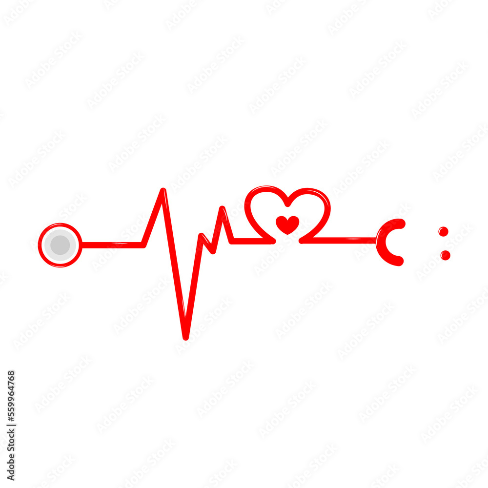 Heart pulse Cardiogram line Heartbeat valentine day style Heart pulse Cardiogram line Heartbeat valentine day style