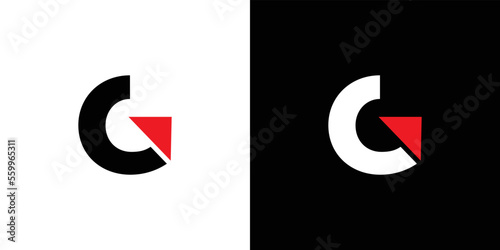 .Modern and strong letter G initials logo design