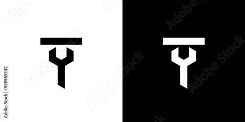 T letter initial engineering logo design modern and unique