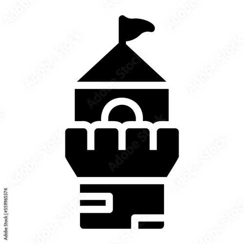 Fototapete fortress glyph icon