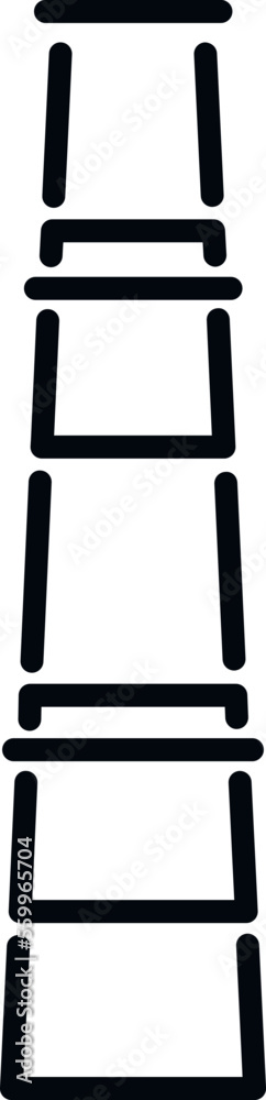 Tower chimney icon outline vector. Smoke factory. Stack fire Tower chimney icon outline vector. Smoke factory. Stack fire