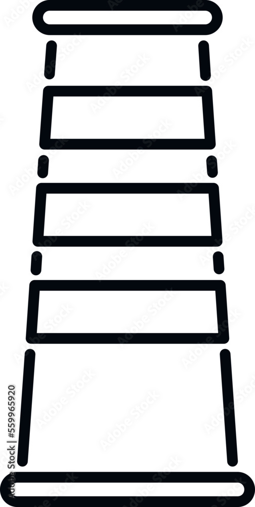 Fotografie Stack chimney icon outline vector. Smoke factory. Industry steam