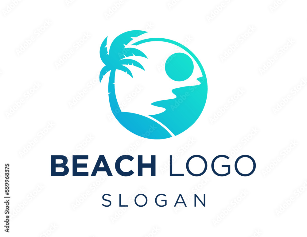 Logo design about Beach on a white background. created using the CorelDraw application. Logo design about Beach on a white background. created using the CorelDraw application.