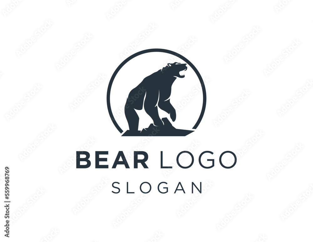Logo design about Bear on a white background. created using the CorelDraw application.